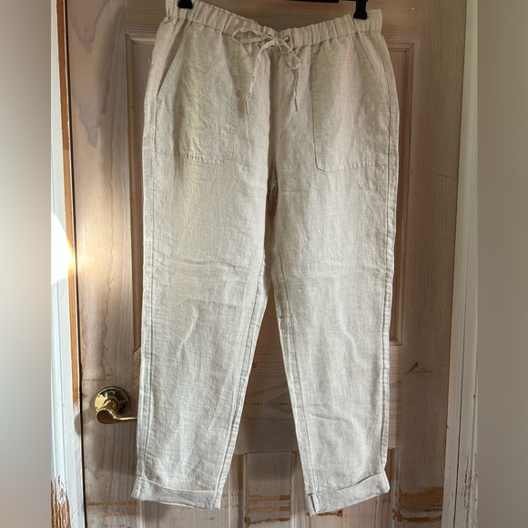Saks Fifth Avenue Pants & Jumpsuits Saks Fifth Avenue Linen Elastic